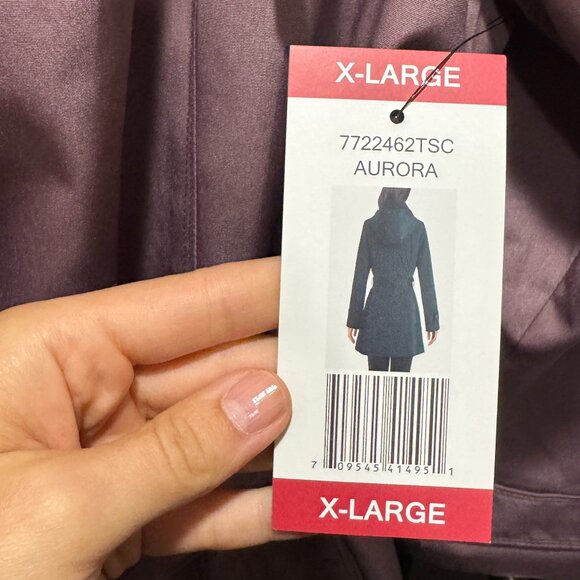 London Fog Aurora Belted Trench Coat – Mauve/Purple – Size XL - Picture 6 of 8